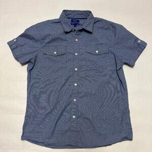 Apt. 9 Short Sleeve Button Shirt Light Blue Large
